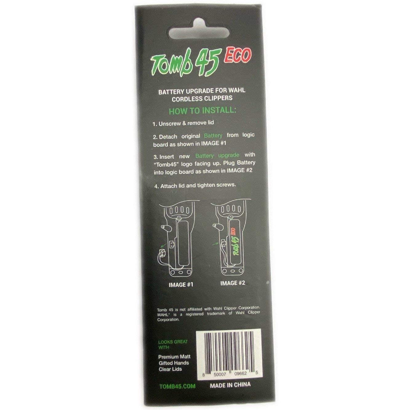 Tomb 45 fast charging feature demonstrated for Wahl clippers to reduce downtime.