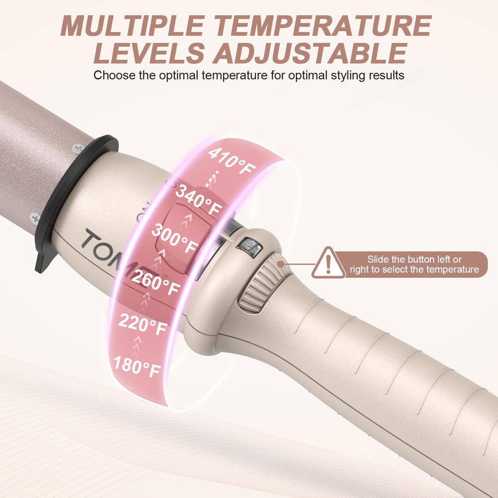 ToMe ceramic heat technology surface promotes even styling and minimal frizz.