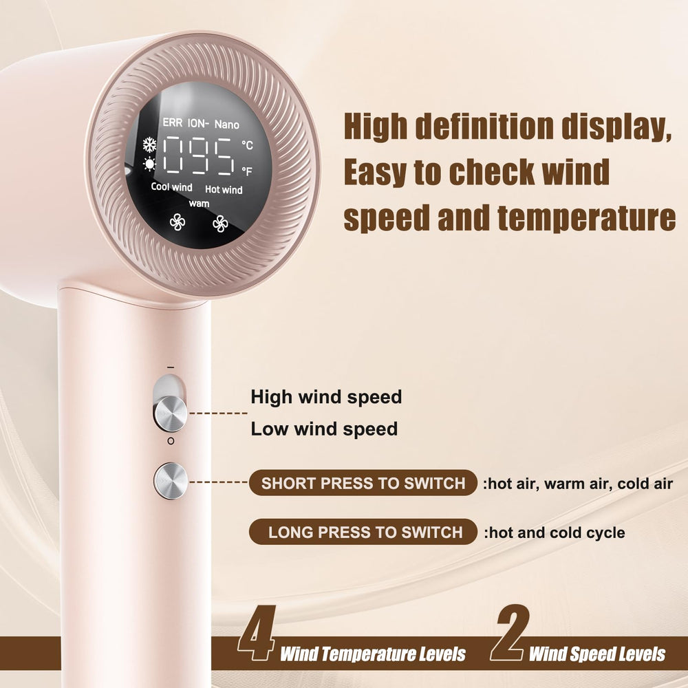 Tomler Hair Dryer low-noise design with matte housing for quiet use