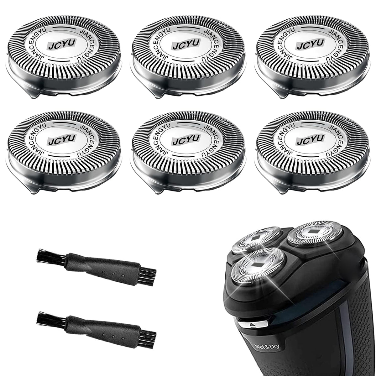 Tomorrow Will Be Better SH30 replacement head closeup shows precision blades for a smooth shave