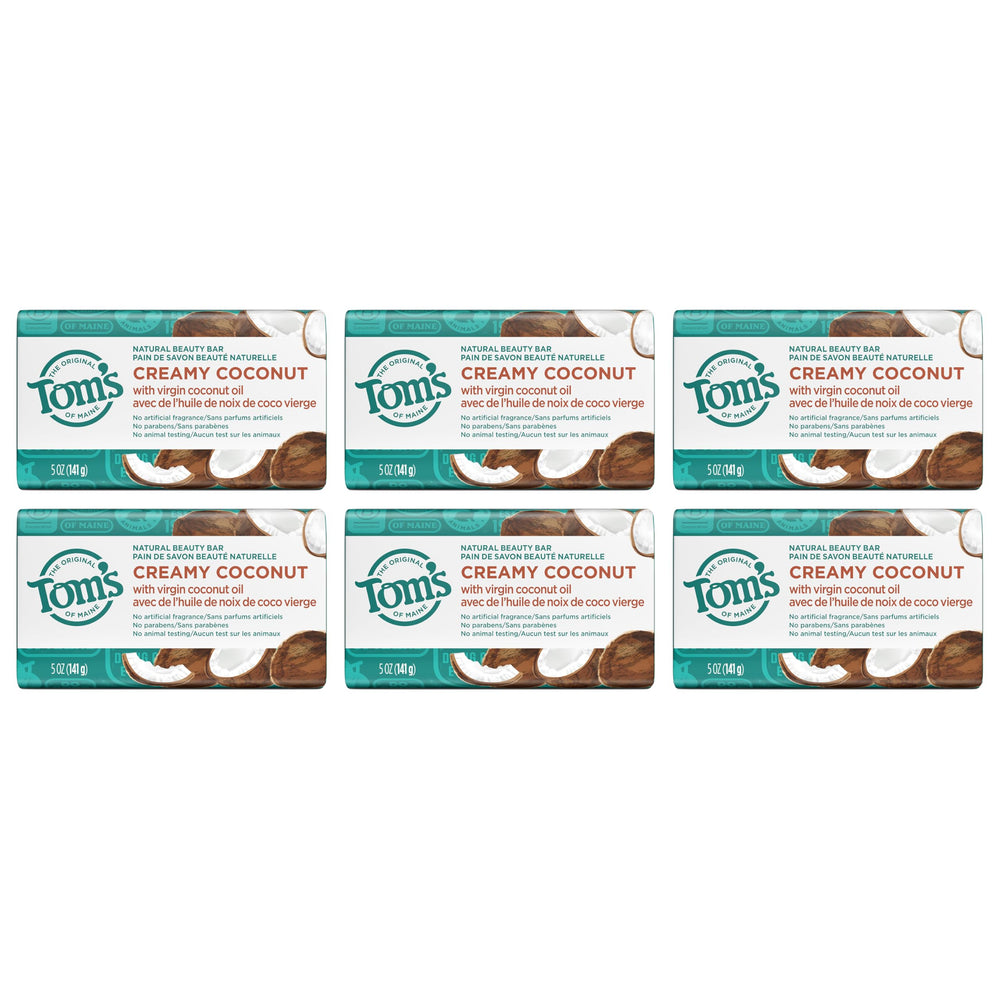 Tom's of Maine six-bar pack packaging varies