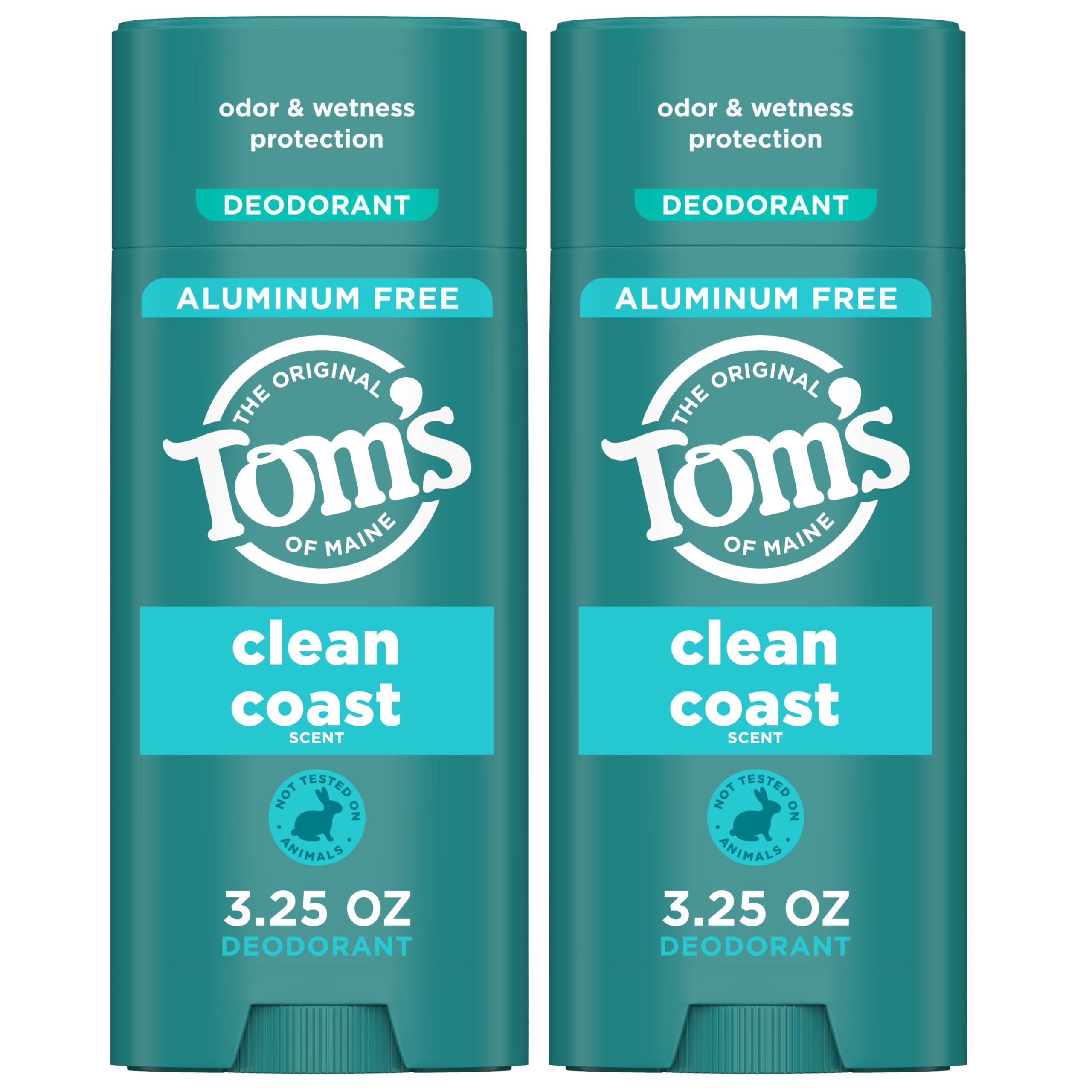 Tom's of Maine Clean Coast deodorant clear application for everyday wear.