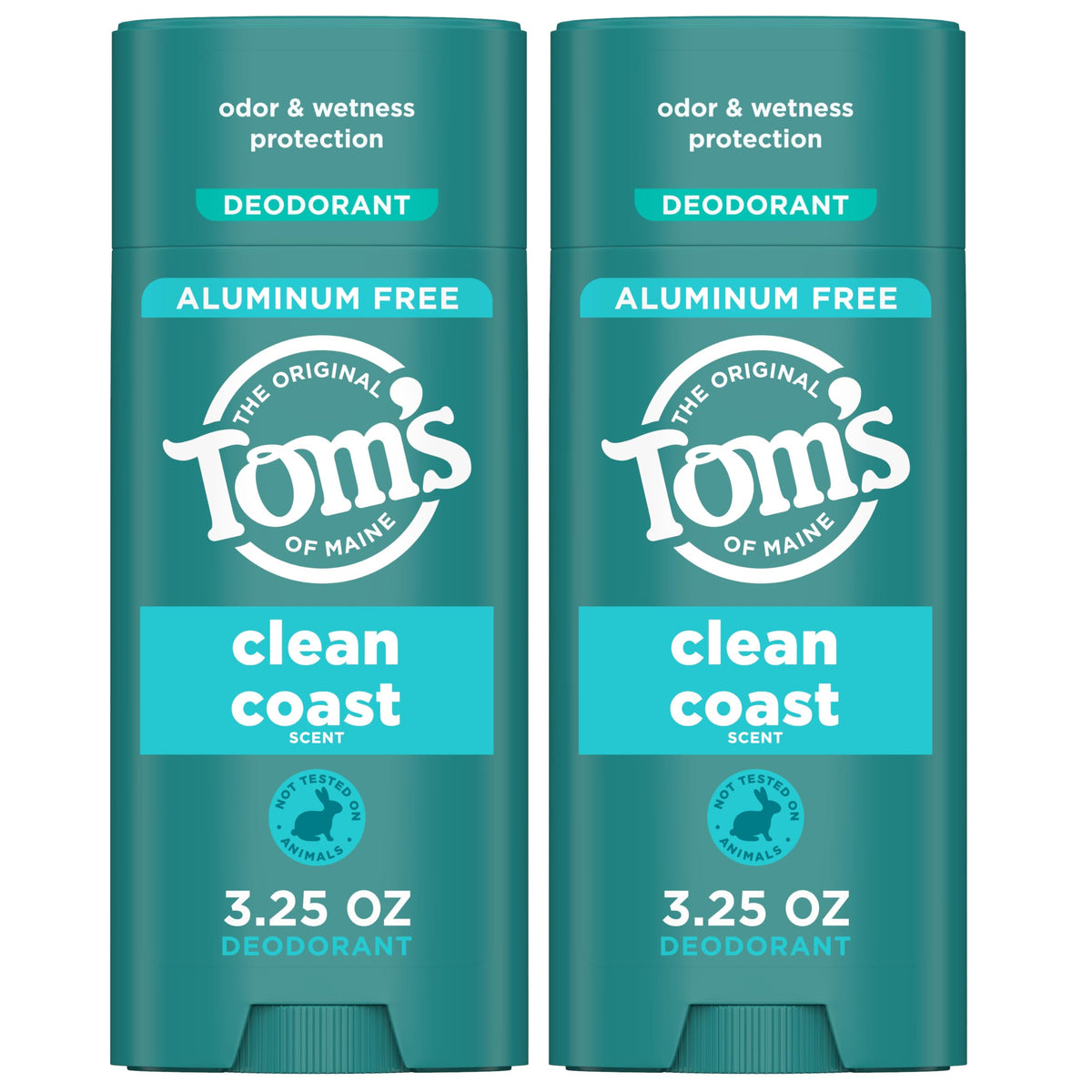 Tom's of Maine Clean Coast deodorant clear application for everyday wear.