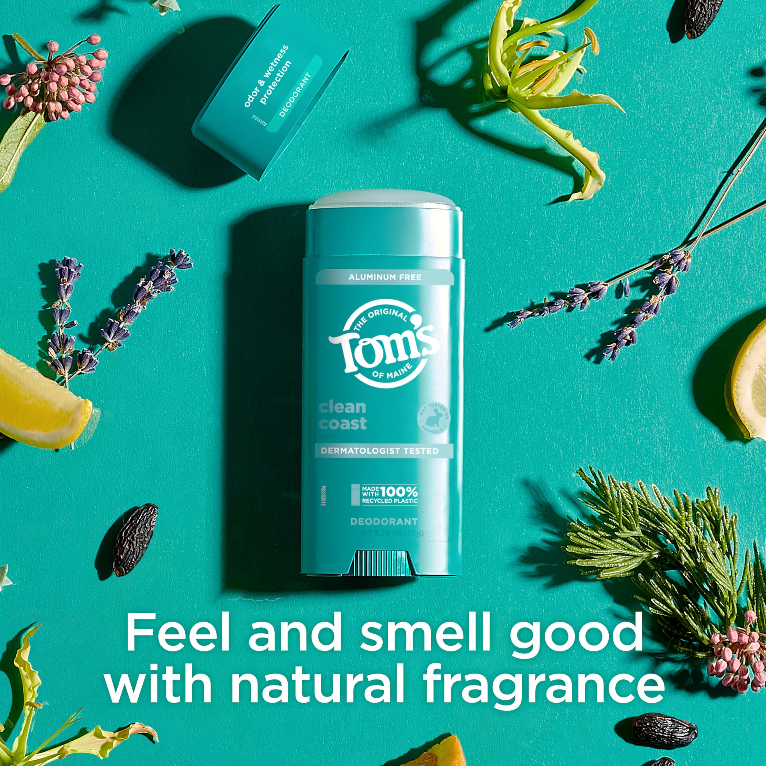 Tom's of Maine Clean Coast coastal scent adds a refreshing mood boost.