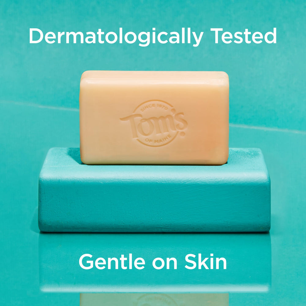 Tom's of Maine dermatologist-tested bar soap helps preserve your skin's natural moisture