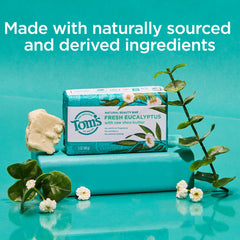 Tom's of Maine Fresh Eucalyptus six-pack image highlights value and eco packaging.