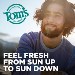 Tom's of Maine Mountain Spring deodorant ingredients hop blend for odor control.