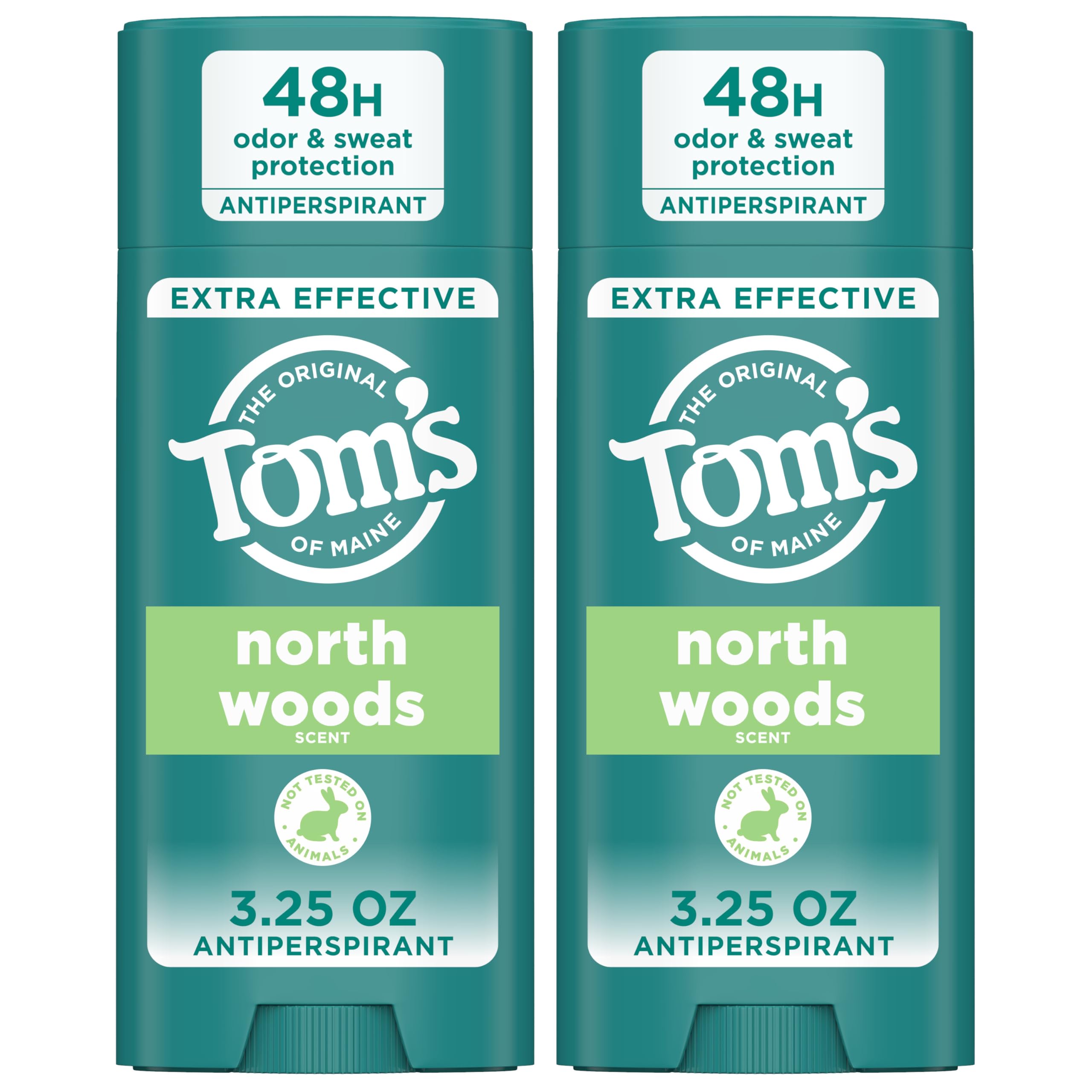 Tom's of Maine North Woods antiperspirant bottle offers all-day freshness