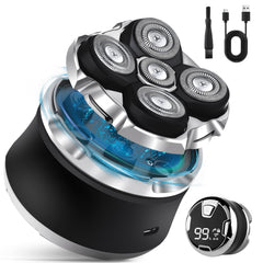 Toncoke 5D head shaver front view with a comfortable grip for precise grooming.