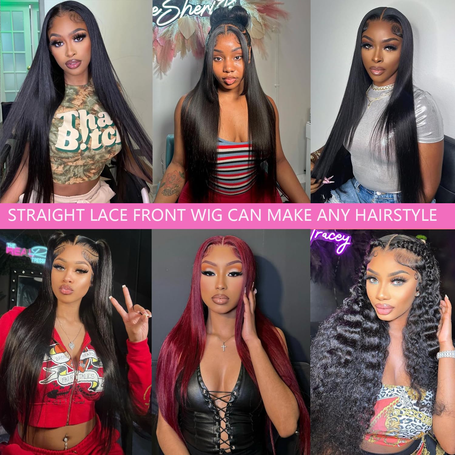 TONHONK style-ready wig suitable for ponytails and buns.