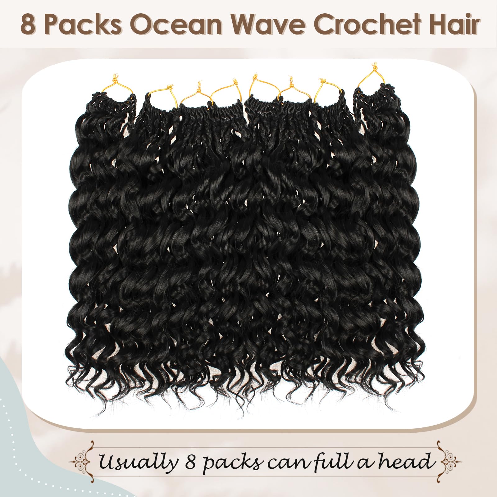 Toniola ocean wave crochet hair 14in care shot with water spray for maintenance