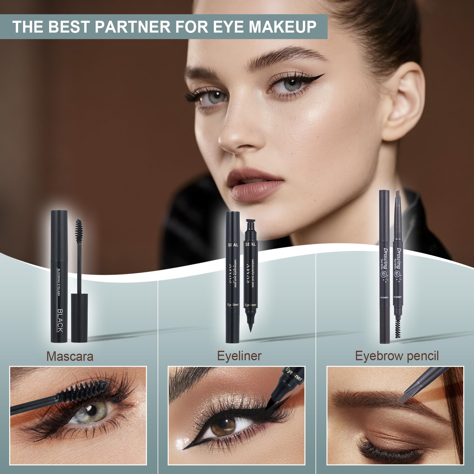 TooAemiS brow pencil and eyeliner kit for precise, effortless definition.
