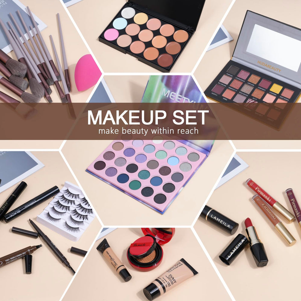 TooAemiS complete face makeup essentials kit enables full-face routines.
