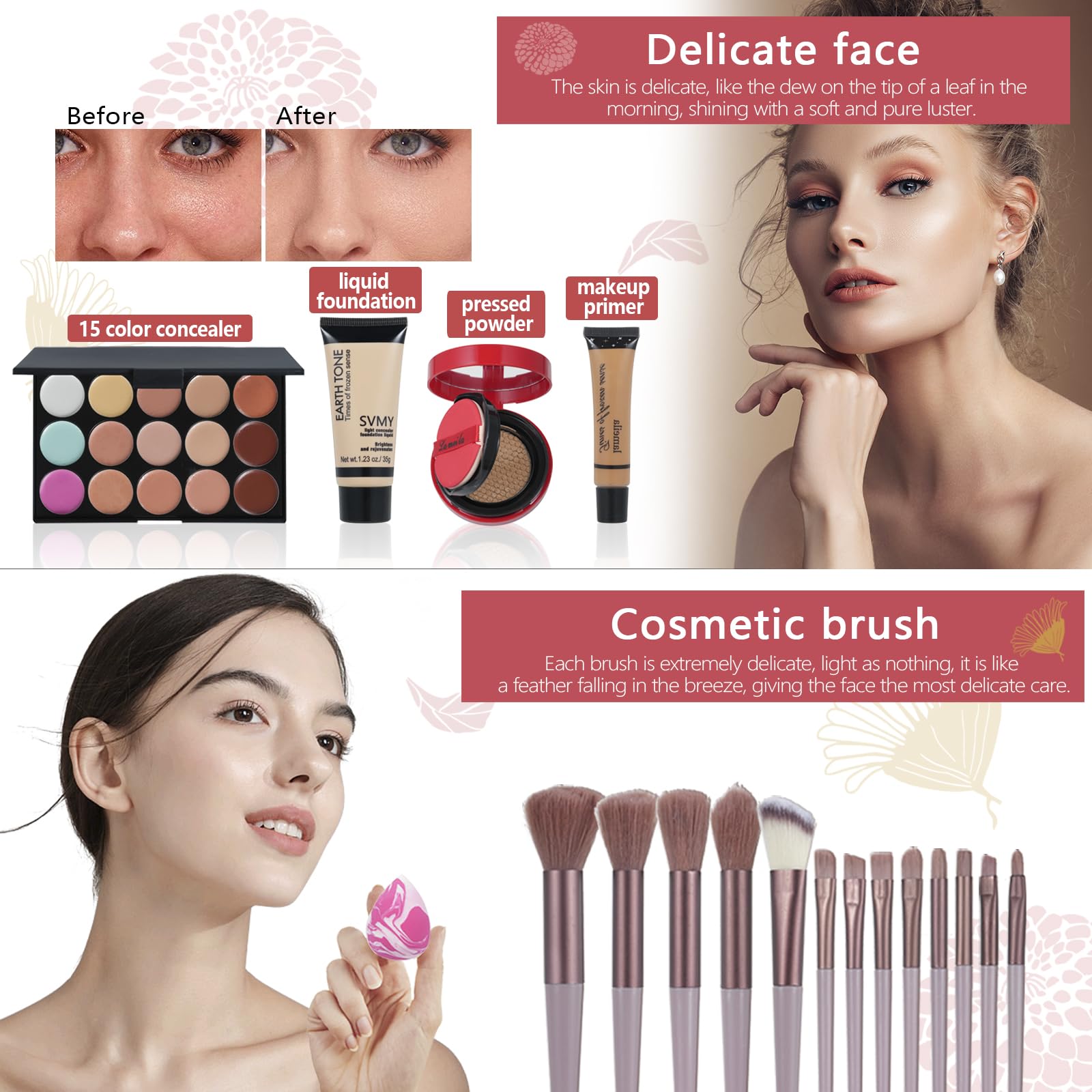 TooAemiS concealer palette ready for precise coverage and brightening effects