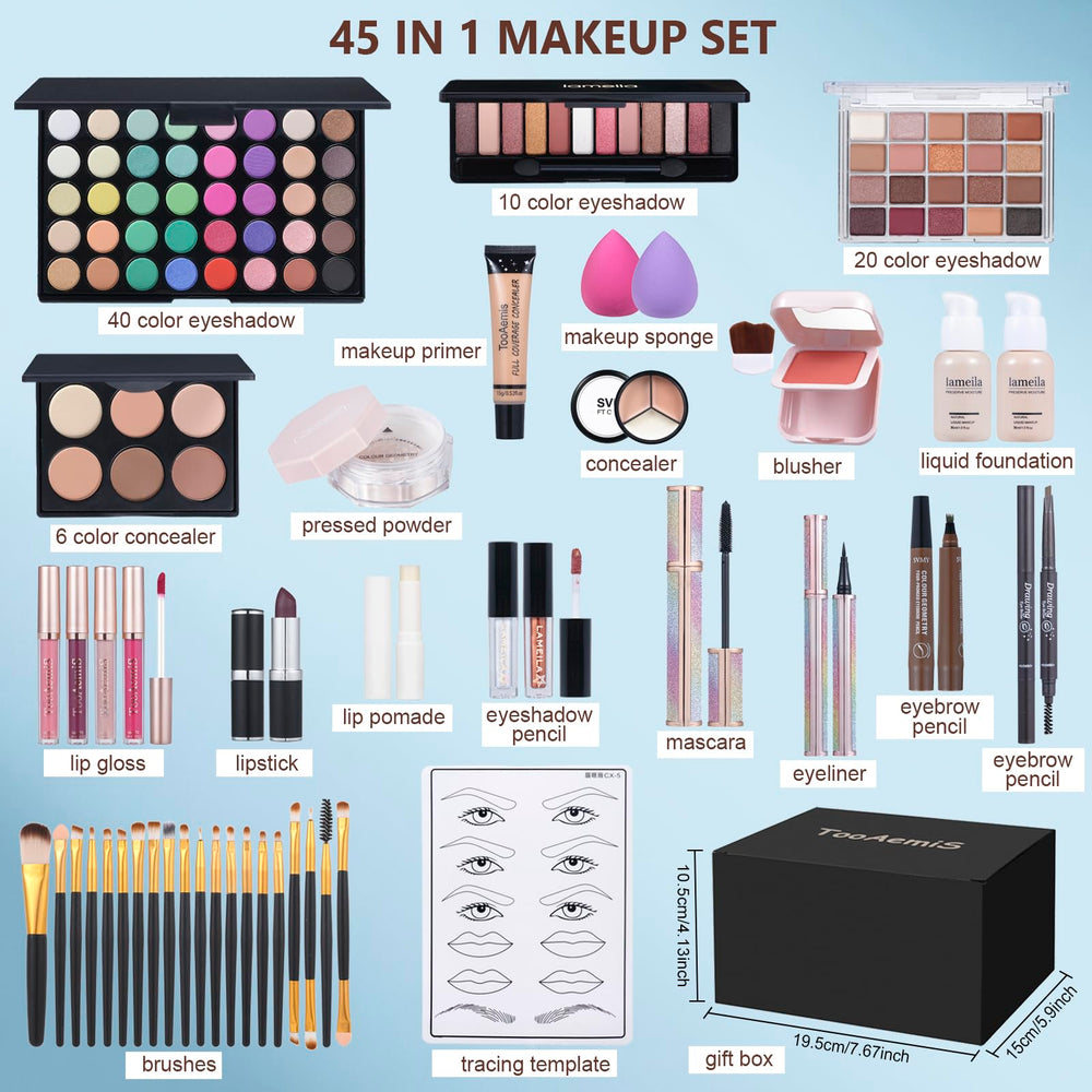 TooAemiS 16-color eyeshadow palette for versatile eye looks