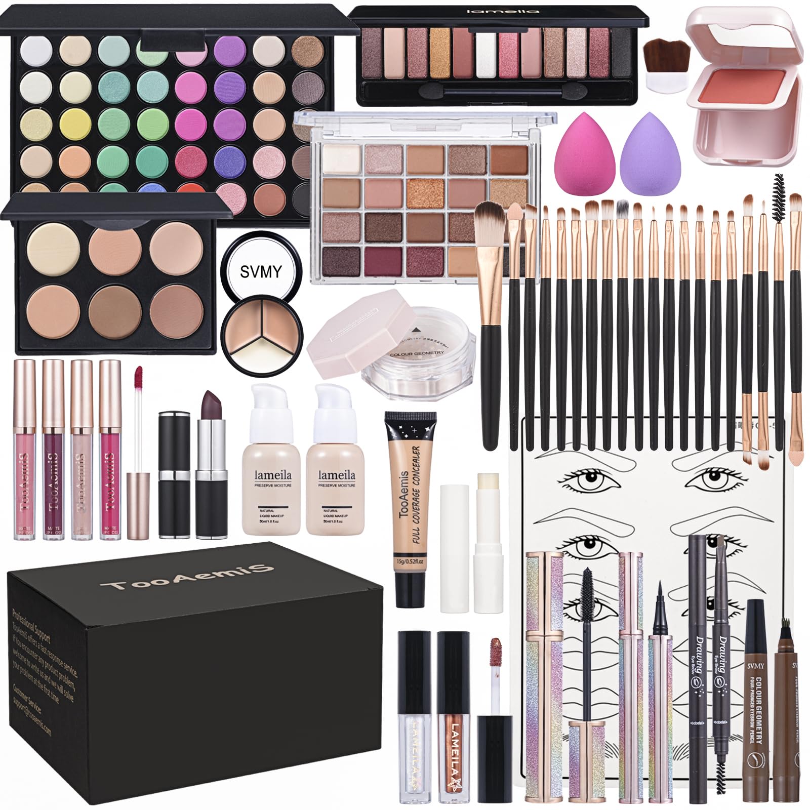 TooAemiS makeup set full kit for quick full-face looks