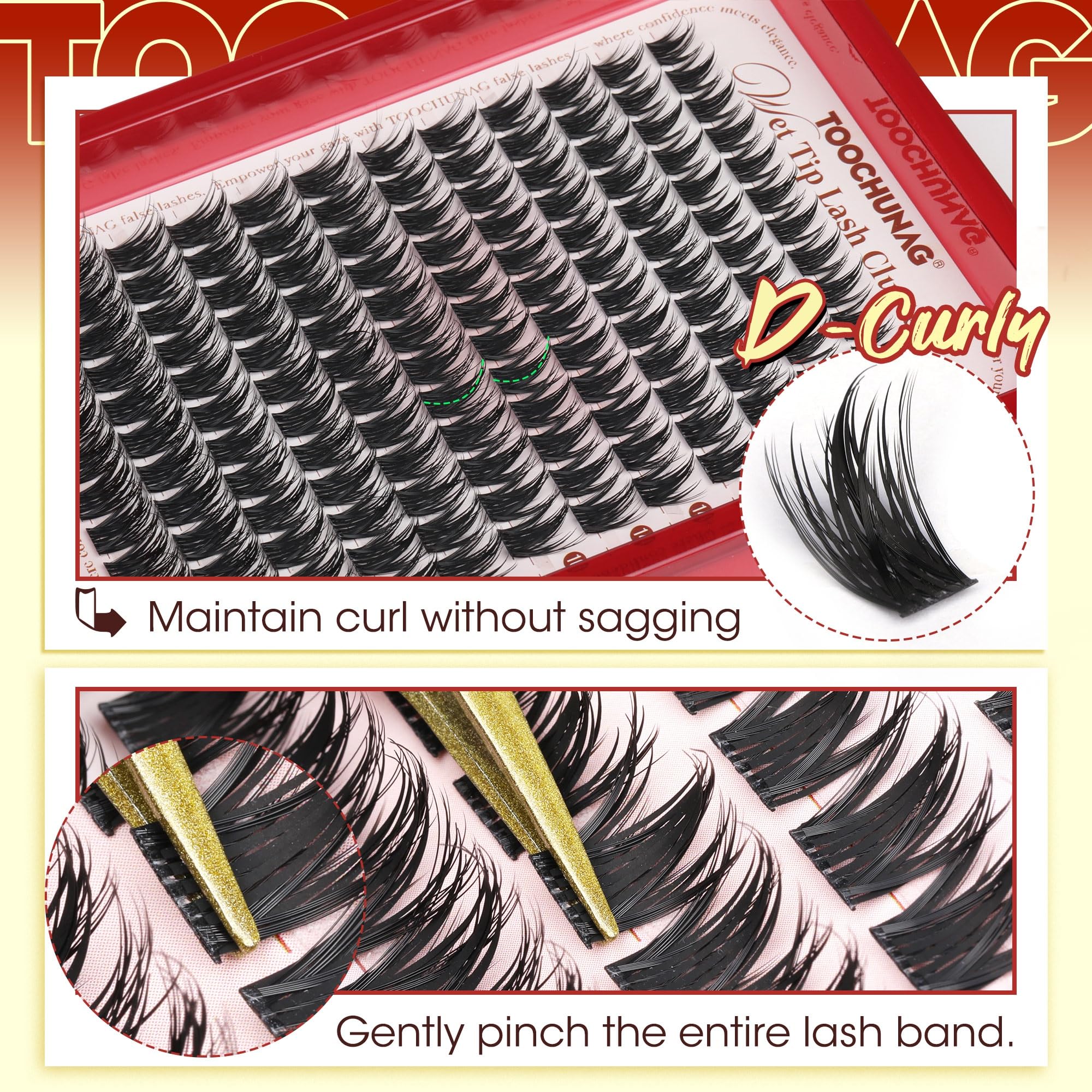 TOOCHUNAG 144pcs kit supports quick-start lash artistry at home.