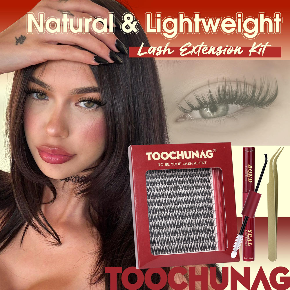 TOOCHUNAG Flora Lash Clusters Kit lengths 8-18mm for customizable wispy looks
