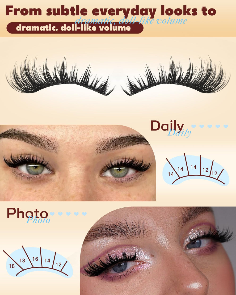 TOOCHUNAG Manga lashes closeup highlights spiky clusters boosting eye definition for dramatic looks.
