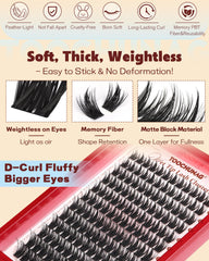 TOOCHUNAG Wet-look lashes kit closeup shows salon-quality volume you can achieve at home.