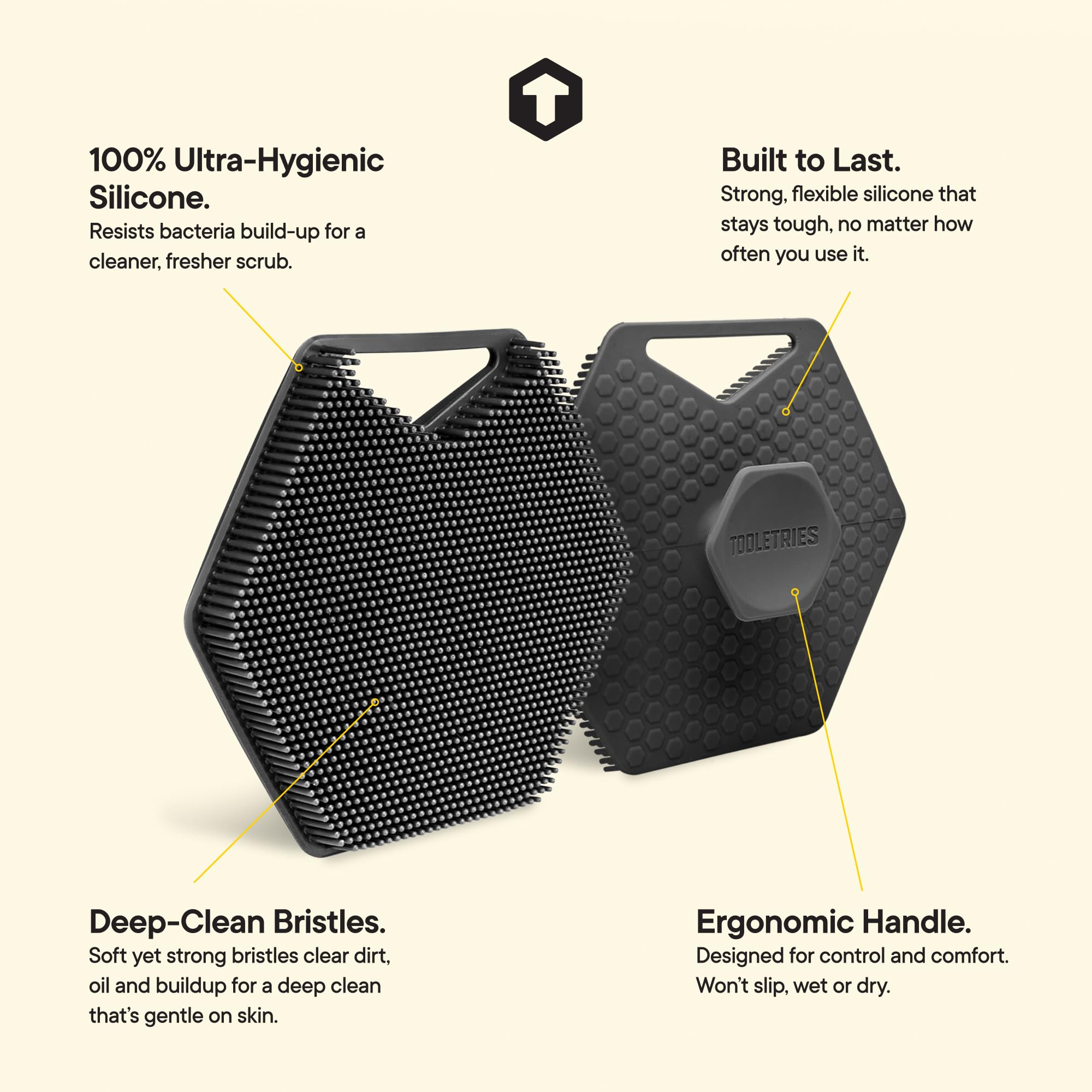 TOOLETRIES Body Scrubber 2.0 creates generous foam for a luxurious shower experience.