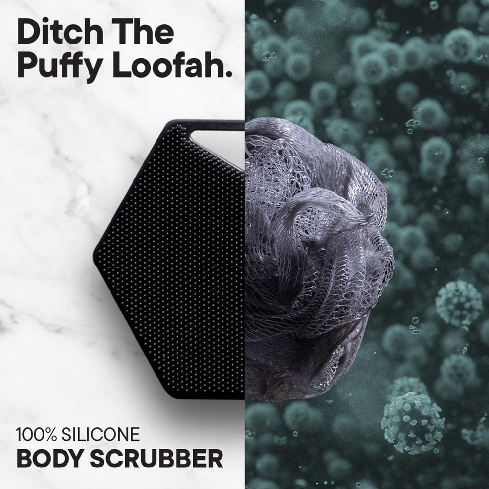 TOOLETRIES Body Scrubber 2.0 travel-friendly design travels in your dopp kit.