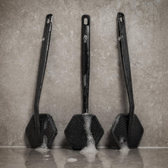 TOOLETRIES close-up of silicone bristles highlighting gentle, effective exfoliation