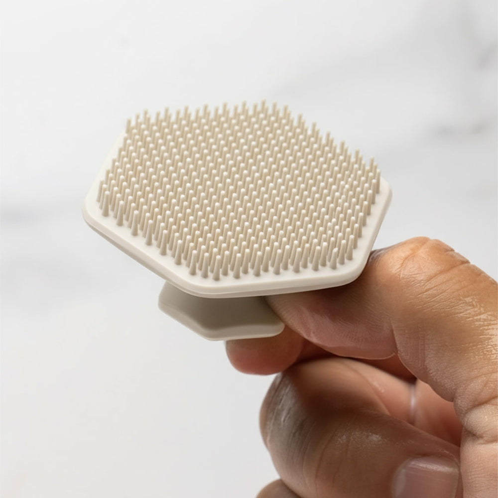 TOOLETRIES Men's grooming scrubber packaged as a gift-ready accessory for stocking stuffers