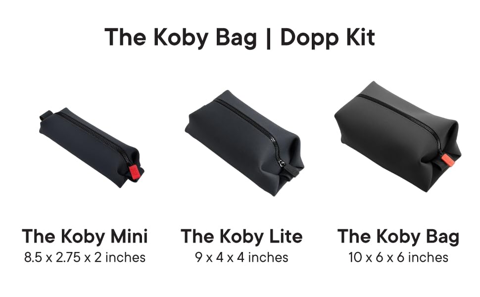 TOOLETRIES Koby Lite Dopp Kit easy-clean surface for quick post-trip cleanup.