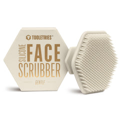 TOOLETRIES Men's Face Scrubber close-up of silicone bristles providing gentle exfoliation