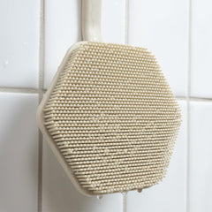 TOOLETRIES back scrubber ergonomic handle enables comfortable scrubbing