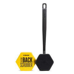 TOOLETRIES silicone back scrubber original design for thorough back cleansing.