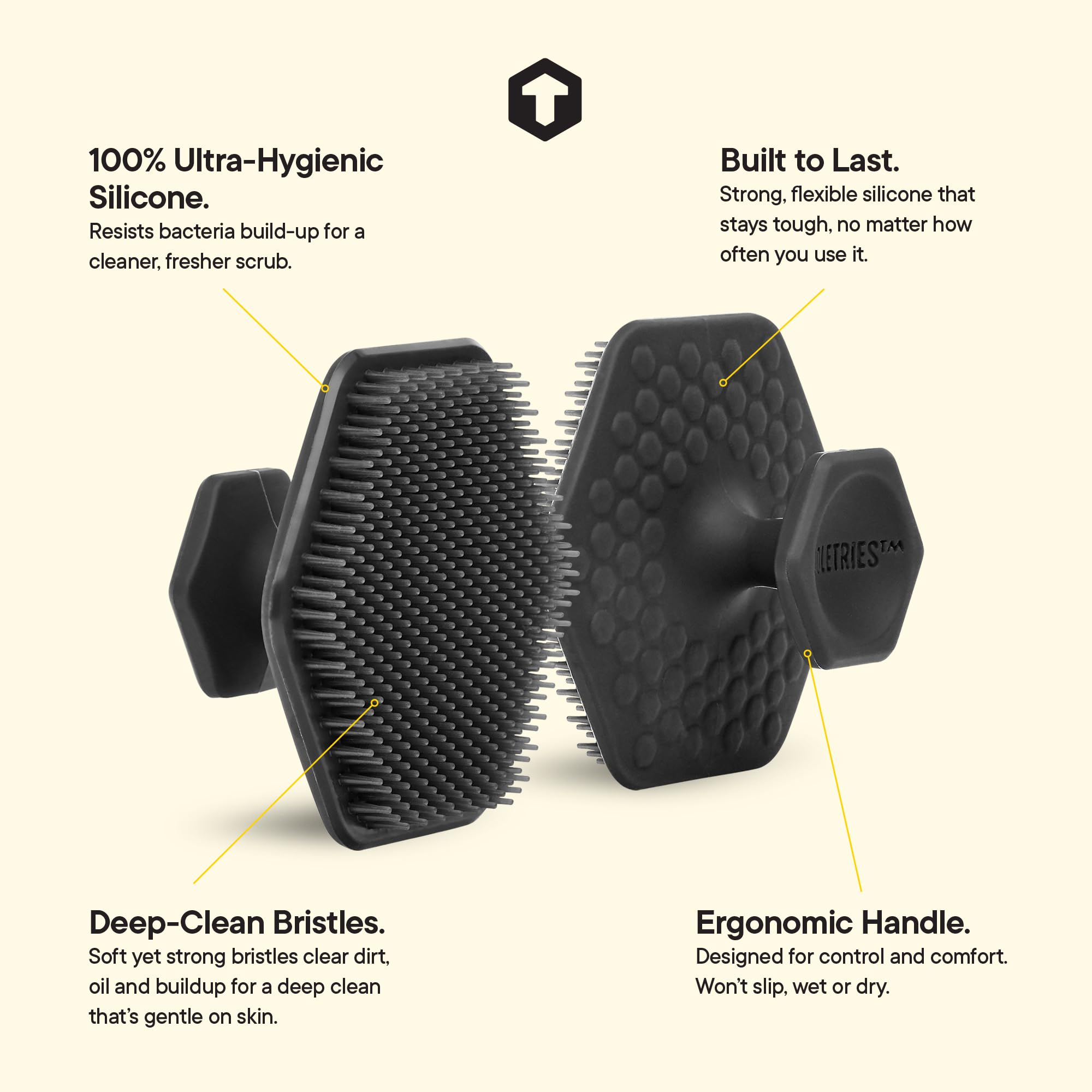 TOOLETRIES durable silicone scrubber designed for long-lasting use