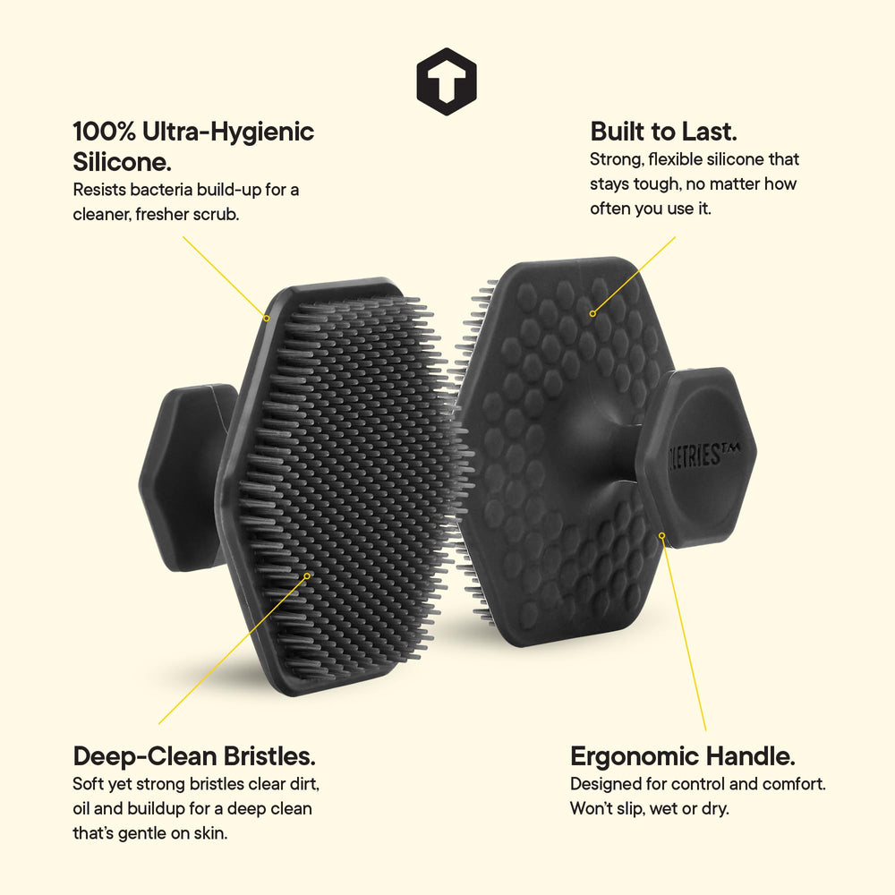 TOOLETRIES durable silicone scrubber designed for long-lasting use