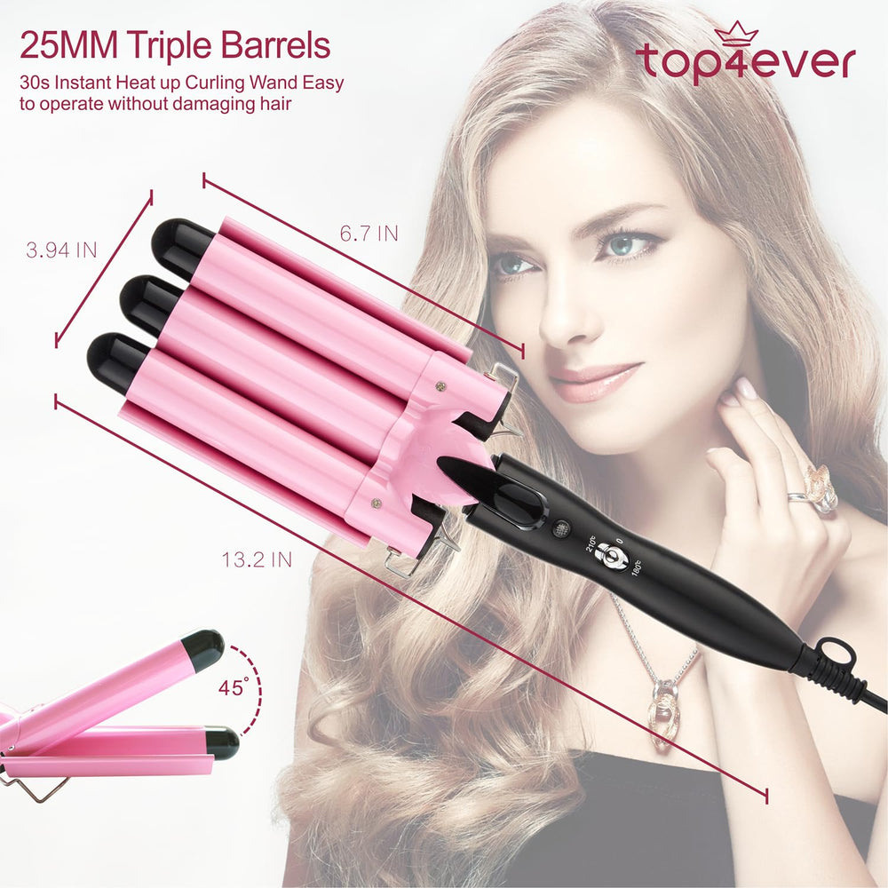 TOP4EVER crimping wand textured styling for unique hair looks