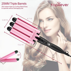 TOP4EVER triple-barrel waver ceramic coating delivers smooth beach waves