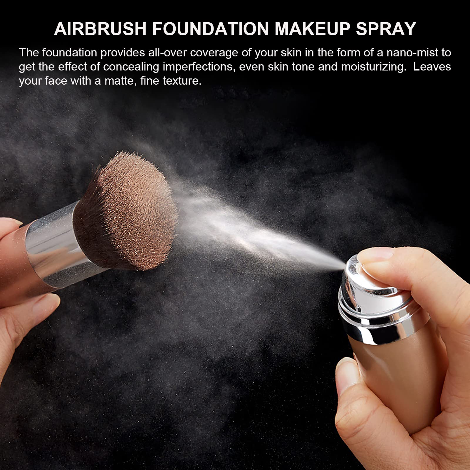 Topcent foundation brush blends spray evenly for a smooth, uniform skin tone.
