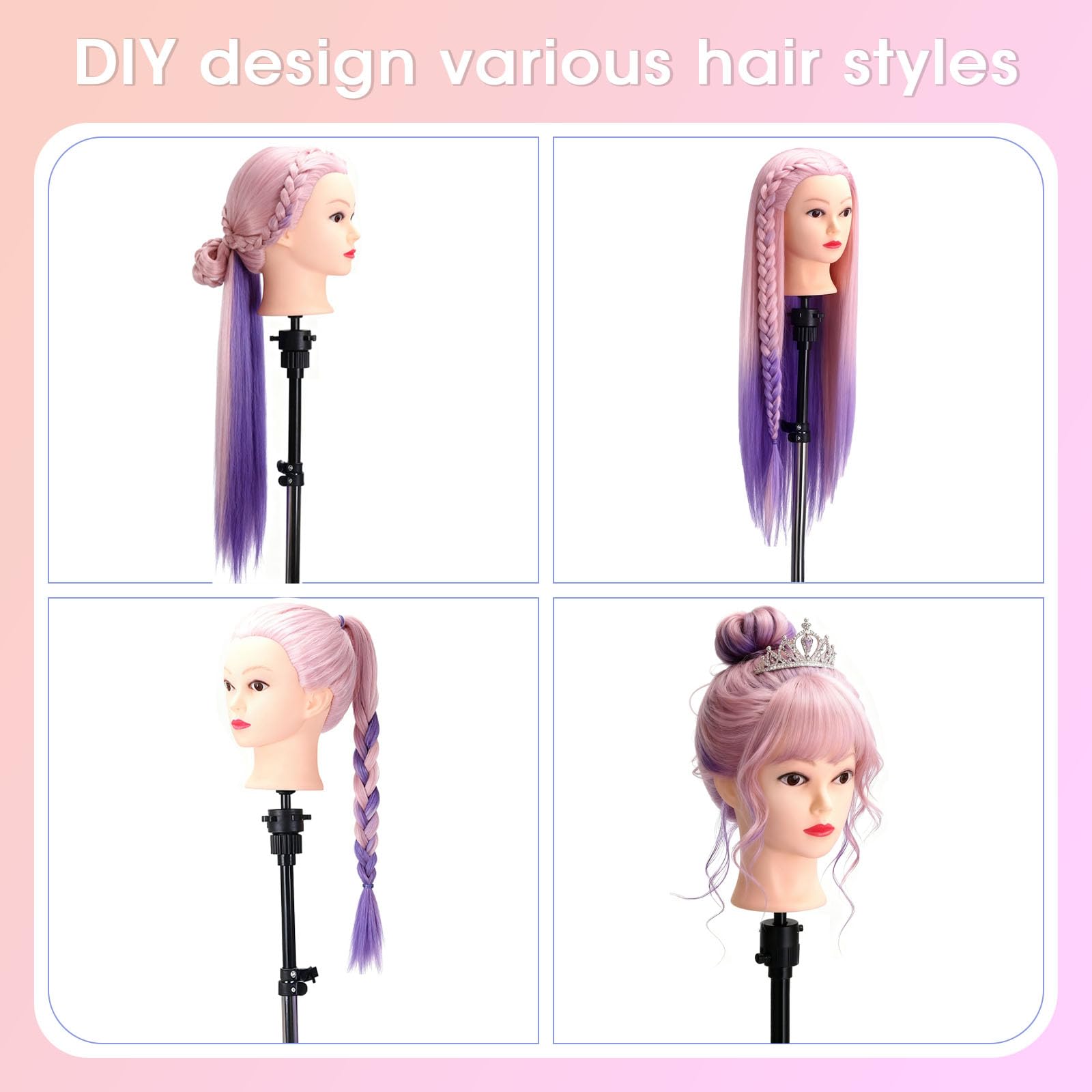 TopDirect cosme training doll head ready for cosmetology drills.