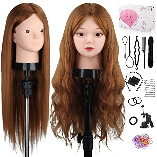 TopDirect mannequin head side view showing 24-inch hair length for versatile styling