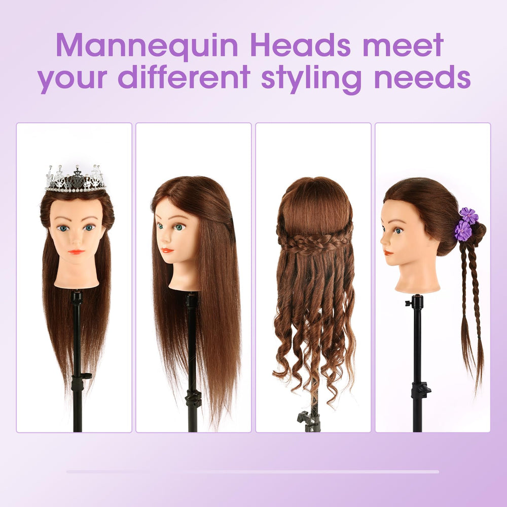 TopDirect mannequin head with blue eyes provides lifelike display for client-facing studies.