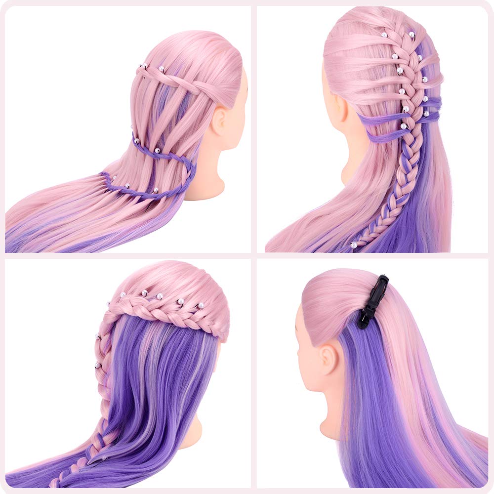 TopDirect mannequin head with braiding tools and clamps for steady use.