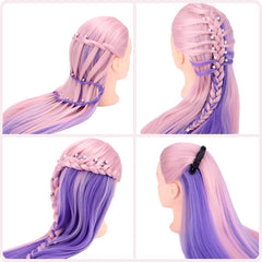 TopDirect mannequin head with braiding tools and clamps for steady use.