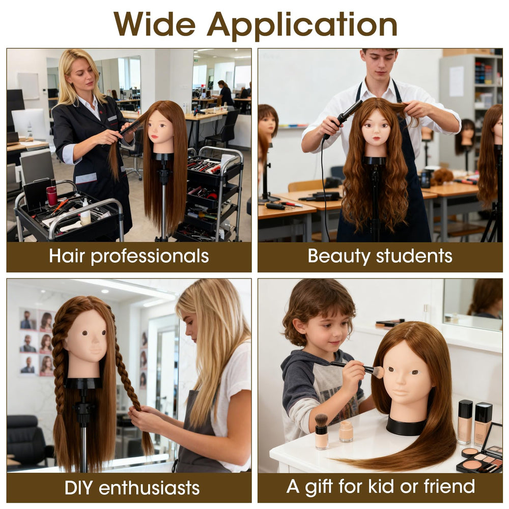 TopDirect mannequin head brown hair texture for authentic styling practice