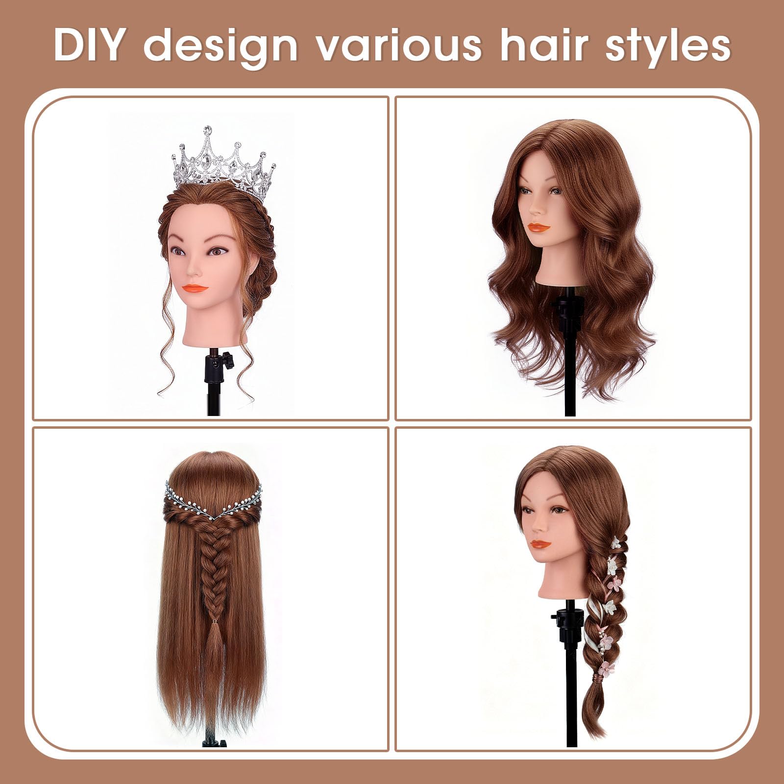 TopDirect mannequin head clamp holder demonstrates stable setup for precise styling.