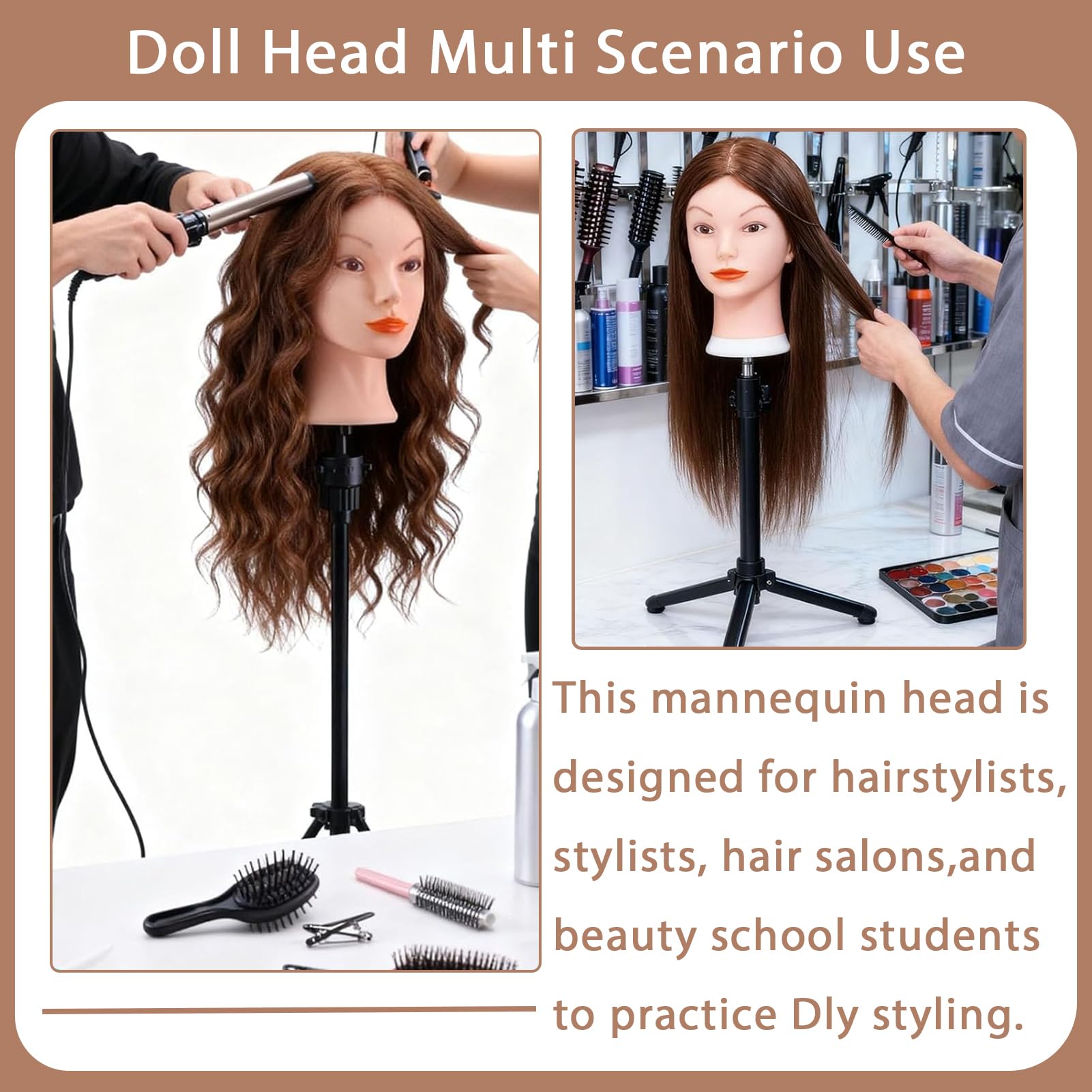 TopDirect mannequin head colored and restyled to simulate salon-quality practice.