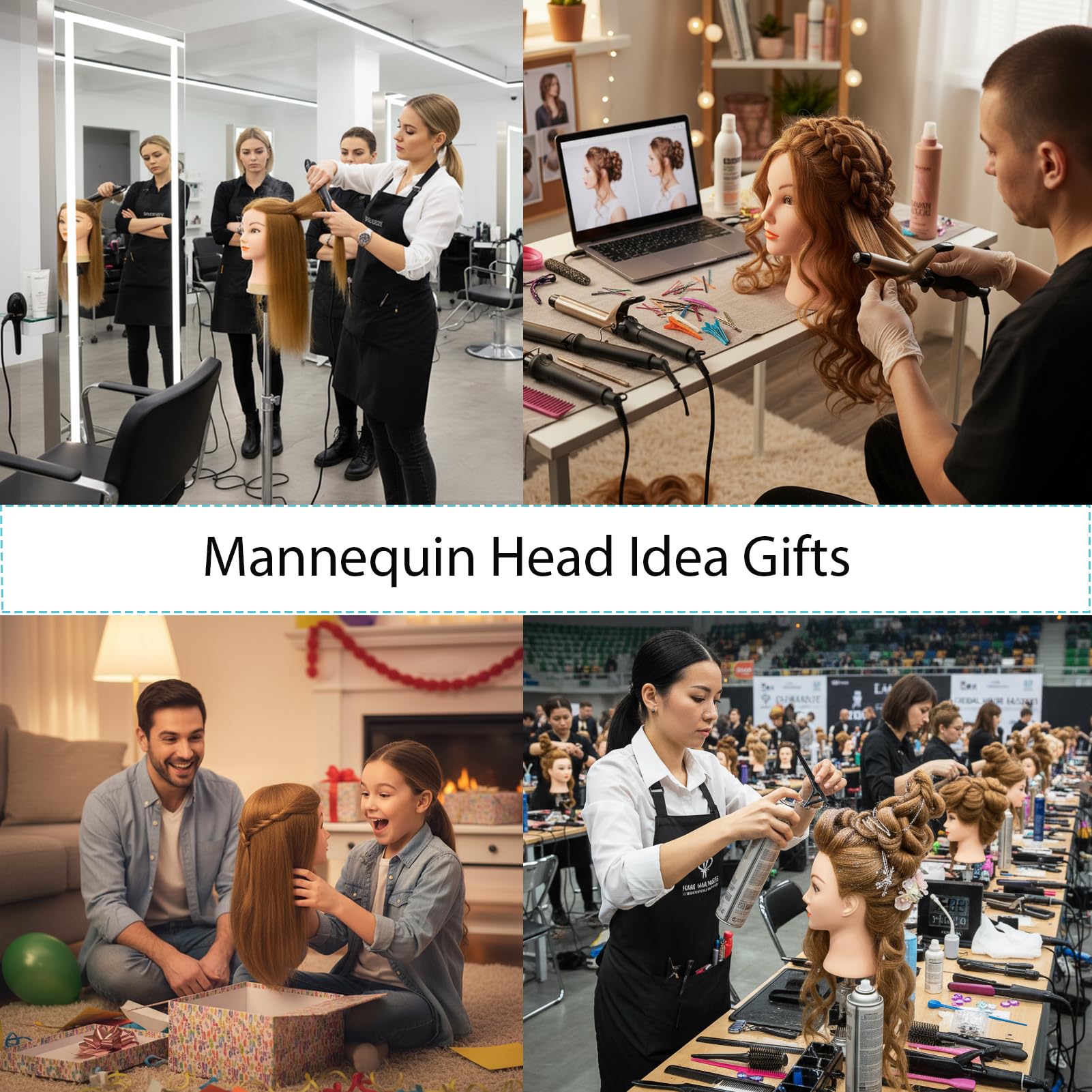 TopDirect mannequin head with clamp holder shown ready for secure workstation practice