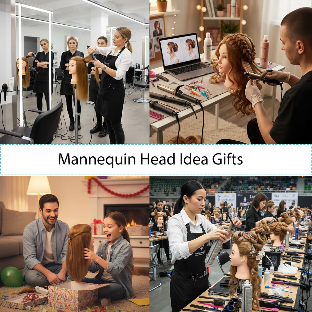 TopDirect mannequin head with clamp holder shown ready for secure workstation practice