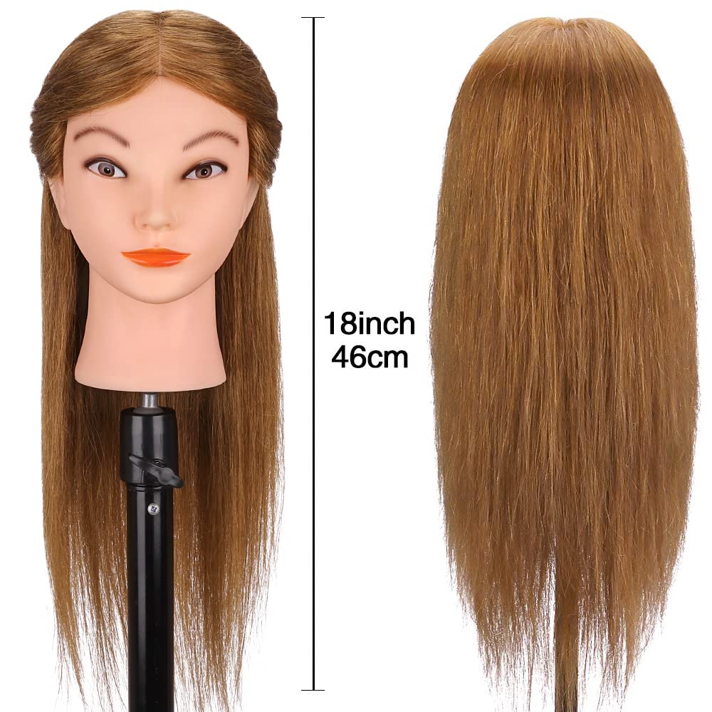 TopDirect 18in real hair head used for dyeing practice and color testing