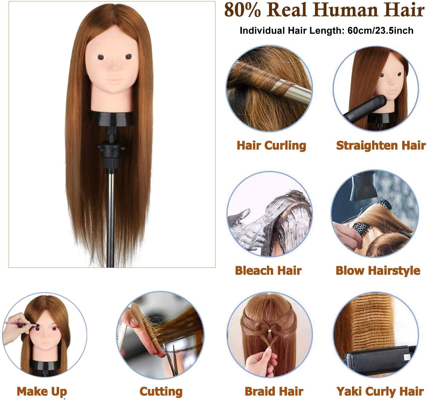 TopDirect mannequin head washing and conditioning friendly for routine maintenance