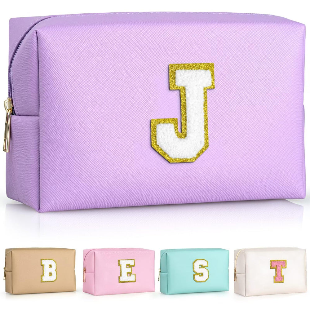 TOPEAST birthday gift girls pouch front view with chenille patch for personalized style